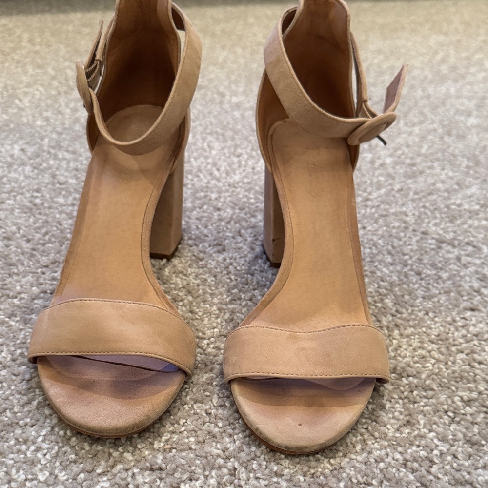 Madewell Nude Block Heel Sandals